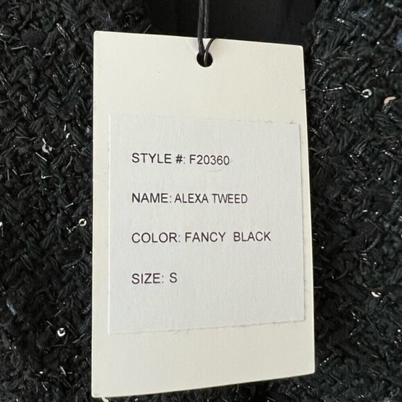 NWT Generation Love Alexa Tweed Blazer in Fancy Black SZ Small - Picture 6 of 6